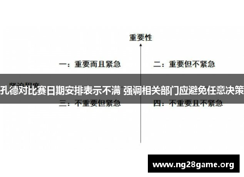 孔德对比赛日期安排表示不满 强调相关部门应避免任意决策 孔德对比赛日期安排表示不满 强调相关部门应避免任意决策